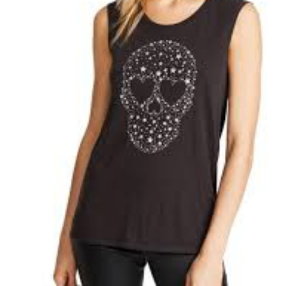 Chaser Tops - 💜 Chaser Skull Star Black Tee